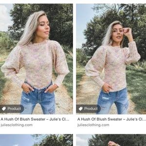 Lush "Hush of Blush" Sweater